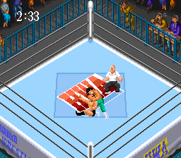 Super Fire Pro Wrestling 2 (Japan) In game screenshot